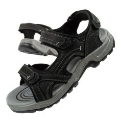 Buty sportowe męskie sandały Grisport. Czarne buty turystyczne Grisport, bez wzorów, bez zapięcia, trekkingowe. Za 135.90 zł.