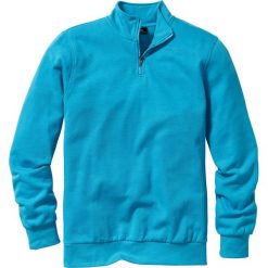 Bluza ze stójką Regular Fit bonprix turkusowy. Niebieskie bluzy marki bonprix. Za 37.99 zł.