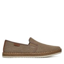 Półbuty Rieker. Czarne eleganckie półbuty Rieker, bez wzorów, bez obcasa, bez zapięcia. Za 399.99 zł.