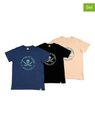 The Time of Bocha Koszulki (3 szt.) w kolorze czarnym, żółtym i niebieskim rozmiar: S. Czarne bezrękawniki The Time of Bocha, s, bez wzorów, z bawełny, bez kołnierzyka, bez ramiączek. Za 126.99 zł.