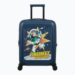 Walizka podróżna American Tourister Dashpop Disney 47. Niebieskie walizki American Tourister, bez wzorów, z materiału. Za 549.99 zł.