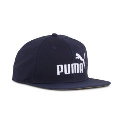 Czapka z płaskim daszkiem z logo logo No. 1 ESS PUMA Navy Blue. Białe czapki z daszkiem Puma, bez wzorów. Za 89.00 zł.