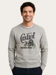 WOOOP Bluza "Castrol Wins" w kolorze szarym rozmiar: XL. Szare bluzy Wooop, xl, bez wzorów, bez kaptura. Za 143.90 zł.