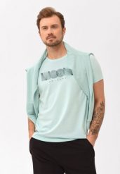 Miętowy t-shirt T-MOL. Zielone t-shirty Volcano, m, bez wzorów, z bawełny, bez kołnierzyka, bez ramiączek. Za 59.99 zł.