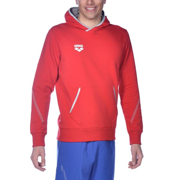 Bluza męska Arena Team Line Hoodie z kapturem. Czerwone bluzy z kapturem Arena, m, bez wzorów, z kapturem. Za 139.23 zł.