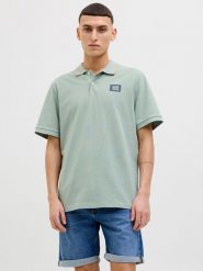 Jack & Jones Koszulka polo w kolorze zielonym rozmiar: XL. Zielone koszulki polo Jack & Jones, xl, bez wzorów, z bawełny, bez kołnierzyka, bez ramiączek. Za 66.31 zł.