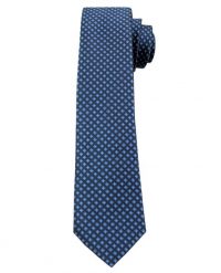 Granatowy Elegancki Krawat Męski w Drobny Niebieskie Kwiatki -ALTIES- 6 cm, Motyw Florystyczny. Niebieskie krawaty i muchy Alties, bez wzorów, z tkaniny. Za 49.00 zł.
