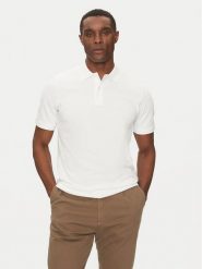 Selected Homme Polo 16095851 Biały Slim Fit. Białe koszulki polo Selected Homme, m, bez wzorów, z bawełny, bez kołnierzyka, bez ramiączek. Za 129.99 zł.