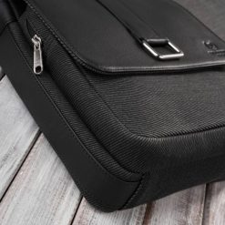 Portfel męski AY-06-BL i torba męska skórzana na ramię AY-01-BL zestaw Paolo Peruzzi ZUP-138. Brązowe portfele bez wzorów, z bawełny. Za 199.99 zł.