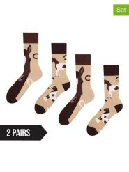 Dedoles Skarpety (2 pary) w kolorze beżowo-ciemnobrązowym rozmiar: 39-42. Brązowe skarpety Dedoles, bez wzorów. Za 69.91 zł.