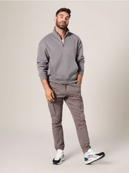 Spodnie jogger - szary. Szare joggery i bojówki Sinsay, m, bez wzorów. Za 89.99 zł.