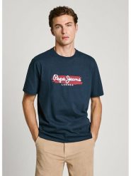Pepe Jeans Koszulka "Arsham" w kolorze granatowym rozmiar: XS. Niebieskie bezrękawniki Pepe Jeans, xs, bez wzorów, z bawełny, bez kołnierzyka, bez ramiączek. Za 121.95 zł.