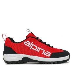 Trekkingi Alpina. Czerwone buty trekkingowe Alpina, bez wzorów, bez zapięcia. Za 219.99 zł.