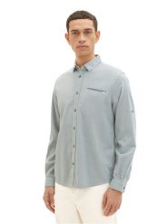Tom Tailor Koszula 1034895 Zielony. Zielone koszule Tom Tailor, m, bez wzorów, z bawełny, bez kołnierzyka, bez ramiączek. Za 269.99 zł.