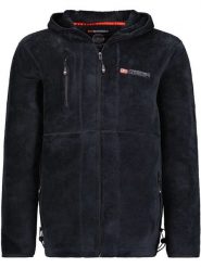 Geographical Norway Kurtka polarowa "Upload" w kolorze czarnym rozmiar: L. Czarne kurtki Geographical Norway, l, z aplikacjami, z materiału, bez kaptura. Za 175.67 zł.