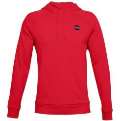 Bluza treningowa treningowa męska Under Armour Rival Fleece Hoodie. Czerwone bluzy z kapturem Under Armour, m, bez wzorów, z kapturem. Za 254.53 zł.