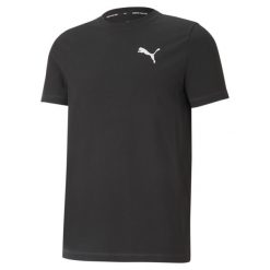 Koszulka sportowa męska Puma 58672601. Czarne t-shirty sportowe Puma, bez wzorów, z bawełny, bez ramiączek, na jogę i pilates. Za 132.00 zł.