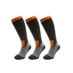 Skarpety narciarskie - wełna merino Pro - 3 pary - oliwkowo-zielone. Zielone skarpety POEDERBAAS, bez wzorów, z wełny. W wyprzedaży za 307.92 zł.