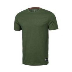 Koszulka sportowa męska Pitbull West Coast No Logo. Zielone t-shirty sportowe PITBULL, bez wzorów, bez ramiączek. Za 79.99 zł.