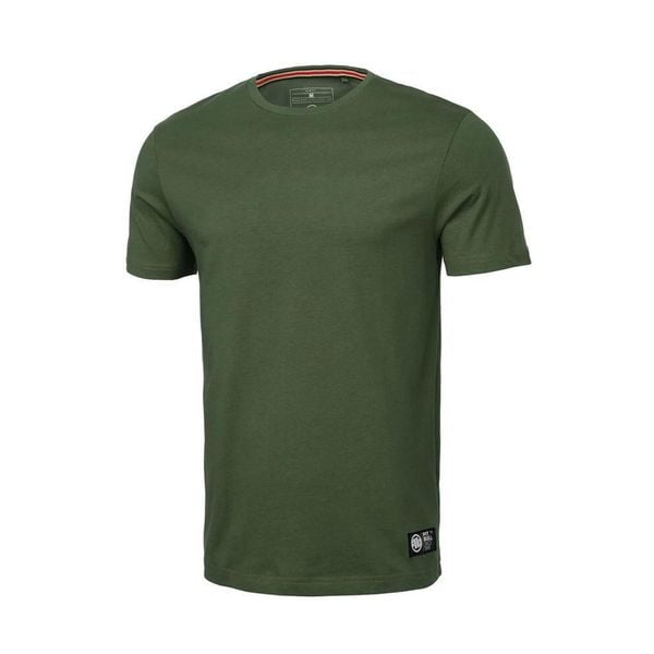 Koszulka sportowa męska Pitbull West Coast No Logo. Zielone t-shirty sportowe PITBULL, bez wzorów, bez ramiączek. Za 79.99 zł.