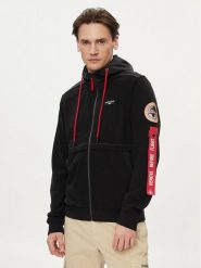 Aeronautica Militare Bluza 241FE1863J631 Czarny Regular Fit. Czarne bluzy Aeronautica Militare, l, bez wzorów, z bawełny, bez kaptura. Za 979.99 zł.
