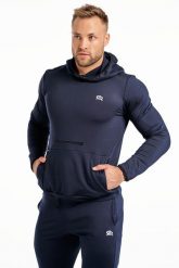 Bluza fitness z kapturem męska Rough Radical Snappy. Niebieskie bielizna termoaktywna ROUGH RADICAL, m, bez wzorów, z dzianiny, bez ramiączek, do biegania. Za 149.00 zł.