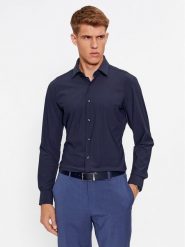 Boss Koszula P-Hank-S-Kent-C1-222 50503554 Granatowy Slim Fit. Niebieskie koszule Boss, m, bez wzorów, z syntetyku, bez kołnierzyka, bez ramiączek. Za 219.99 zł.