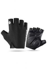 Rękawiczki rowerowe HF Soft-Pad S106BK. Czarne rękawiczki ROCKBROS, na lato, bez wzorów, z materiału. Za 44.99 zł.