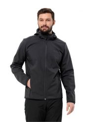 Jack Wolfskin Kurtka softshellowa "Bornberg" w kolorze czarnym rozmiar: M. Czarne kurtki outdoor i hardshell Jack Wolfskin, m, bez wzorów, bez kaptura. Za 243.27 zł.