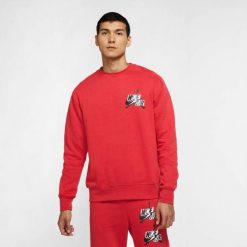 Bluza dresowa Air Jordan Jumpman Fleece. Czerwone bluzy Jordan, bez wzorów, z dresówki, bez kaptura. Za 209.00 zł.