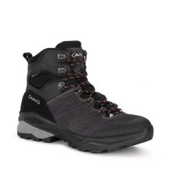 Buty sportowe trekkingowe męskie Aku Adapta Gore-tex. Czarne buty turystyczne Aku, bez wzorów, z gore-texu, bez zapięcia, trekkingowe, gore-tex. Za 399.00 zł.