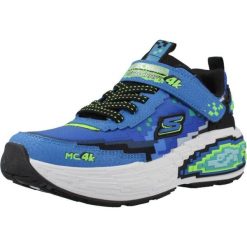 Buty SKECHERS MEGA-CRAFT 4K Niebieski. Niebieskie buty trekkingowe Skechers, bez wzorów, z syntetyku, bez zapięcia, trekkingowe. Za 204.99 zł.