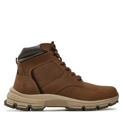 Trzewiki Lumberjack. Brązowe botki sznurowane Lumberjack, bez wzorów, bez obcasa, bez zapięcia. Za 469.99 zł.
