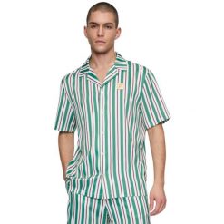 Koszula męska Fila Lastro zielono-kremowa. Białe koszule Fila, m, bez wzorów, z poliesteru, bez kołnierzyka, bez ramiączek. Za 159.99 zł.