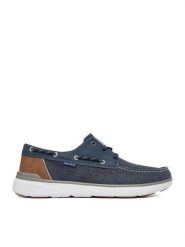 Nautica Półbuty CWBEO-25SCM014 Granatowy. Niebieskie eleganckie półbuty Nautica, bez wzorów, z materiału, bez obcasa, bez zapięcia. Za 179.99 zł.