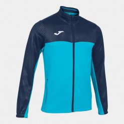 Bluza męska Jomamontreal full zip fluor turquise-navy. Niebieskie bluzy Joma, m, bez wzorów, bez kaptura. Za 179.00 zł.