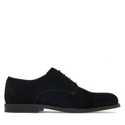 Półbuty Calvin Klein. Czarne eleganckie półbuty CALVIN KLEIN, bez wzorów, bez obcasa, bez zapięcia. Za 649.99 zł.