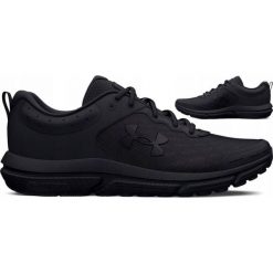 Buty do biegania męskie Under Armour Charged Assert 10. Czarne buty do biegania Under Armour, bez wzorów, ze skóry ekologicznej, bez zapięcia, do biegania. Za 348.50 zł.