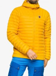 Kurtka ocieplana Fjallraven Expedition Latt Hoodie. Żółte kurtki Fjällräven, na zimę, m, bez wzorów, z poliamidu, bez kaptura. Za 780.99 zł.