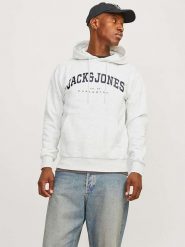 Jack & Jones Bluza "Caleb" w kolorze jasnoszarym rozmiar: M. Szare bluzy Jack & Jones, m, bez wzorów, z bawełny, z kapturem. Za 61.60 zł.