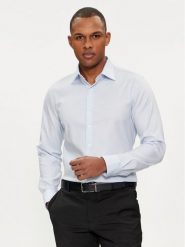 Michael Kors Koszula MD0DS01032 Błękitny Slim Fit. Niebieskie koszule Michael Kors, m, bez wzorów, z bawełny, bez kołnierzyka, bez ramiączek. Za 359.99 zł.