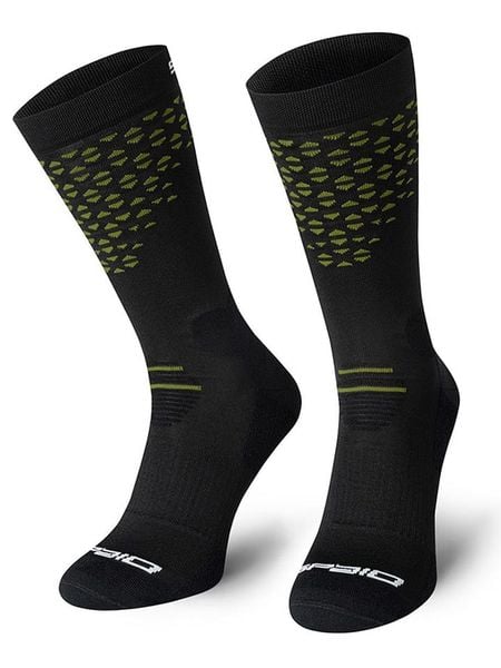Spaio Skarpety trekkingowe "Fierce" w kolorze czarno-zielonym rozmiar: 41-43. Czarne skarpety Spaio, bez wzorów, z wełny. Za 43.99 zł.