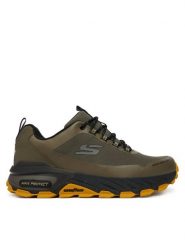 Skechers Trekkingi MAX PROTECT PROMOTE 237669/OLV Zielony. Zielone buty trekkingowe Skechers, bez wzorów, ze skóry, bez zapięcia. Za 479.99 zł.