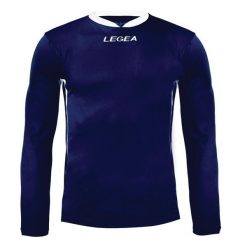 Męska Koszulka Biegowa Dusseldorf ML Długie Rękawy Niebiesko-Biała. Białe bluzki z długim rękawem Legea, m, bez wzorów, z poliesteru, bez kołnierzyka, bez ramiączek. W wyprzedaży za 52.00 zł.