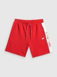 4F Spodenki dresowe męskie - czarne XXL. Czerwone krótkie spodenki sportowe 4F, m, bez wzorów, z dresówki. Za 149.99 zł.