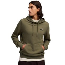 Bluza męska Puma ESS 2 Color Small No.1 Logo Hoodie. Zielone bluzy Puma, m, bez wzorów, z bawełny, bez kaptura. Za 168.99 zł.