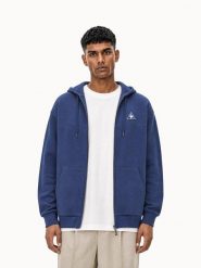 Bluza z kapturem Le Coq Sportif Contemporain LF N°1. Niebieskie bluzy z kapturem le coq sportif, l, bez wzorów, z materiału, z kapturem. Za 622.50 zł.