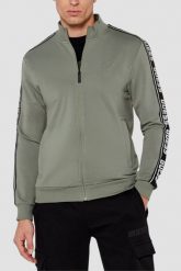 GUESS Zielona męska bluza New Arlo. Zielone bluzy Guess, l, z aplikacjami, z bawełny, bez kaptura. W wyprzedaży za 246.99 zł.