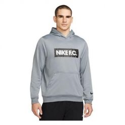 Bluza sportowa męska Nike FC. Niebieskie bluzy z kapturem Nike, m, bez wzorów, z kapturem. Za 266.00 zł.