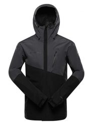 Alpine Pro Kurtka przeciwdeszczowa "Norem 3" w kolorze czarnym rozmiar: M. Czarne kurtki outdoor i hardshell Alpine Pro, m, bez wzorów, bez kaptura. Za 386.53 zł.
